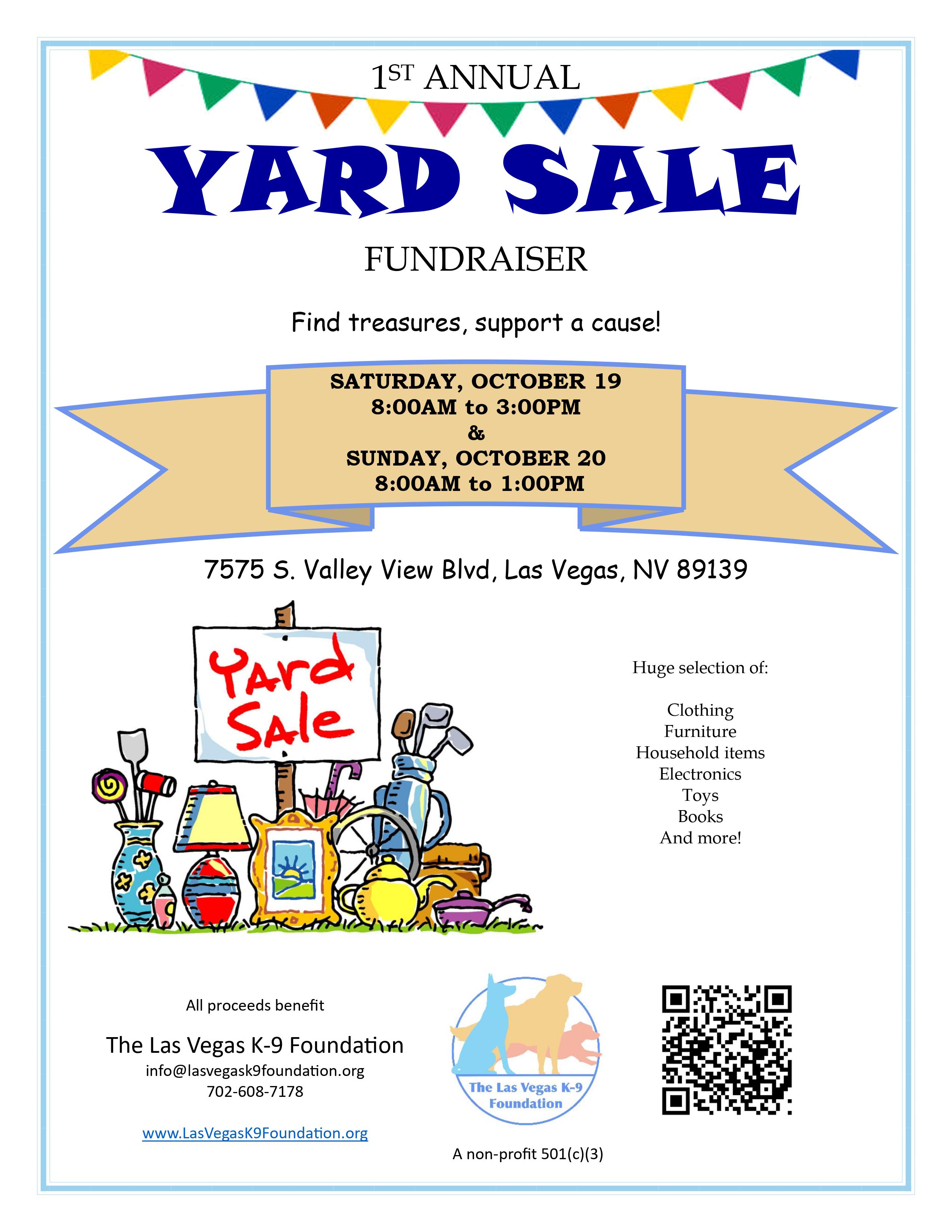 1st annual yard sale flyer